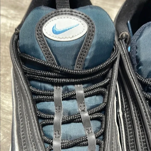 Nike Air Max 97 Black and Blue Sneakers with Air Cushioning - Picture 5 of 14